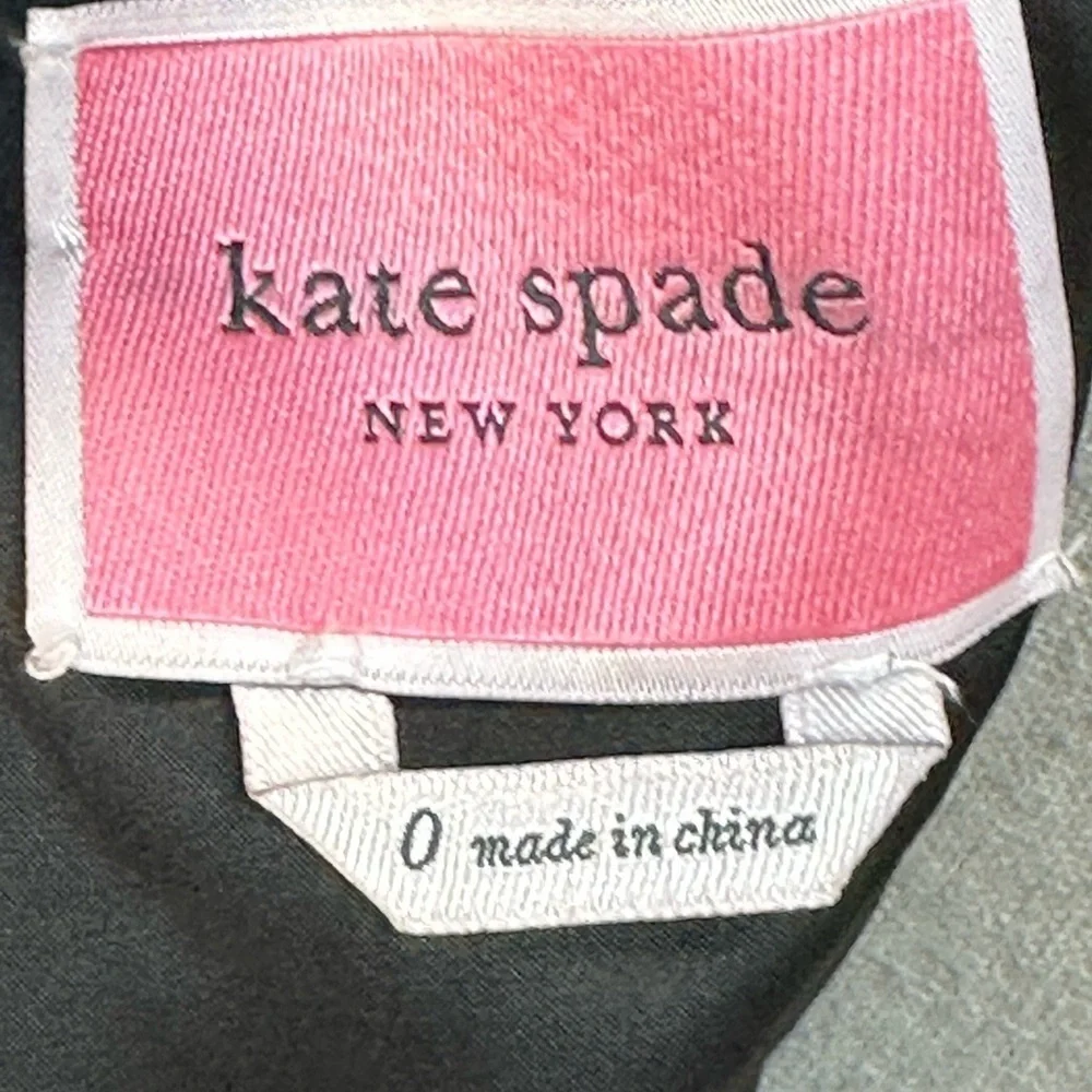 Kate Spade Bow Front Faille Midi Cocktail Dress - Black - size 0
